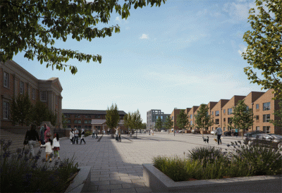Artist’s impression of the new gateway development on the former bus depot site