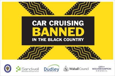 The injunction bans people from taking part in a car cruise anywhere within Wolverhampton, Dudley, Sandwell or Walsall, or from promoting, organising or publicising any such event in the same area