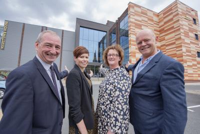 (l-r) Councillor Steve Evans, Cabinet Member for City Environment at City of Wolverhampton Council, Ruth Powell, Head of Technical Services at Marston’s, Richard Webster, Group Head of Health and Safety and Emma Caddick, Service Lead for Environmental Health at City of Wolverhampton Council