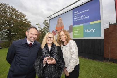 (L-R): City of Wolverhampton Council (CWC) Director of Regeneration, Richard Lawrence, Vita Kreslina, owner of All Happy Customers, and Isobel Woods, CWC Head of Enterprise