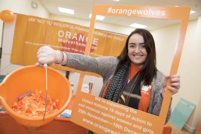 People showed their support for this year’s Orange Wolverhampton campaign when they called into the pop-up shop at the Wulfrun Centre