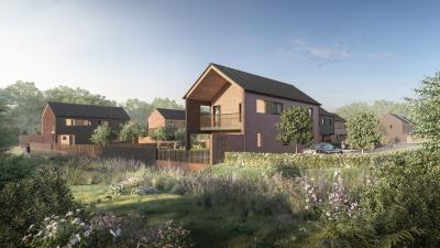 A computer generated image of the new Willow Gardens family homes