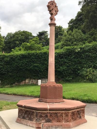 The repaired Tettenhall war memorial at St Michael and All Angels Church