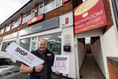 Jay Baso, owner of Elegant Frames and Mirrors in Lichfield Road, Wednesfield