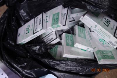 Some of the illicit cigarettes seized
