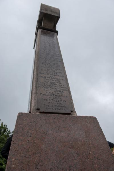 Bradley War Memorial after the restoration work