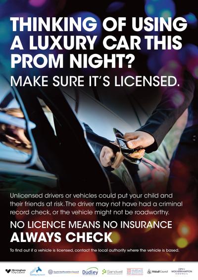 Parents and carers across the city are being urged to carry out important checks before hiring vehicles for Prom night