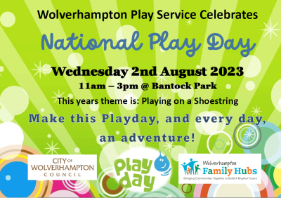 The City of Wolverhampton Council's Play Service will be marking National Play Day with a free event for all the family
