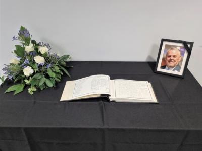 The books of condolence in memory of Councillor Ian Brookfield 