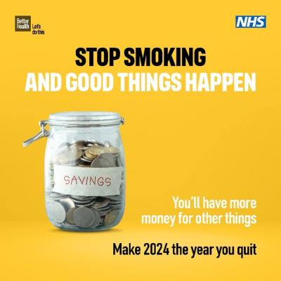 Smokers are being encouraged to stub out their cigarettes and make 2024 the year they go smokefree
