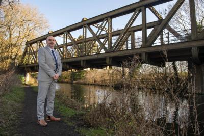 Councillor Craig Collingwood, cabinet member for environment and climate change, at Smestow Valley Local Nature Reserve