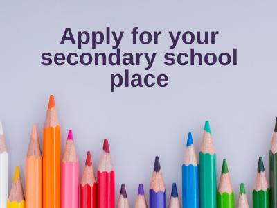 Applications now open for 2025 secondary school places