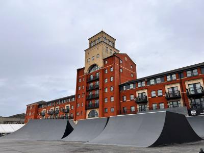 Ramps in place at Old Market Square ready for the Wolverhampton event