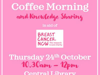 Central Library will be holding a coffee morning and information session later this week to mark October is Breast Cancer Awareness Month