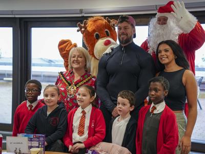 The Mayor of Wolverhampton Councillor Linda Leach hosted two Christmas parties this week to bring fun and festive cheer to more than 100 children from primary schools across the city