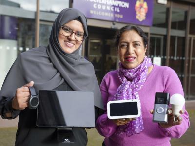 From left to right, Councillor Obaida Ahmed, City of Wolverhampton Council’s Cabinet Member for Digital and Community with Councillor Jasbir Jaspal, Cabinet Member for Adults and Wellbeing