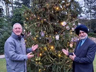 Picture shows James Elliott, deputy CEO of Compton Care with Councillor Bhupinder Gakhal, cabinet member for resident services at City of Wolverhampton Council