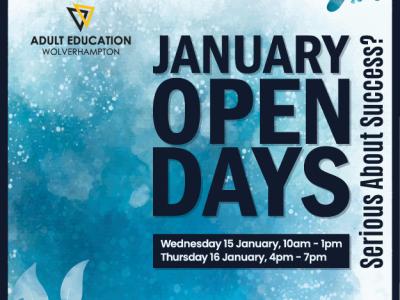 Adult Education Wolverhampton is inviting people to find out about the courses it offers at its next open days, taking place next week