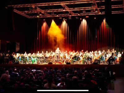 Wolverhampton Symphony Orchestra playing alongside Wolverhampton Youth Orchestra at The University of Wolverhampton at The Halls, in February 2024