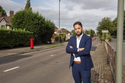 Councillor Qaiser Azeem, City of Wolverhampton Council cabinet member for transport and green city in Penn Road