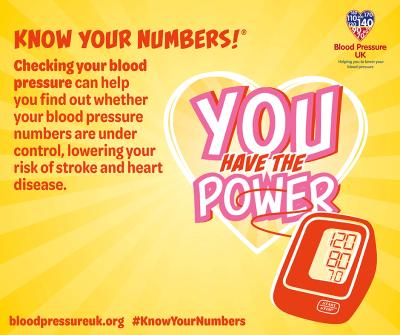 Know Your Numbers and get free blood pressure check