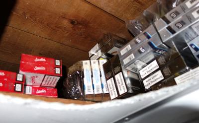 Counterfeit cigarettes hidden in one premises