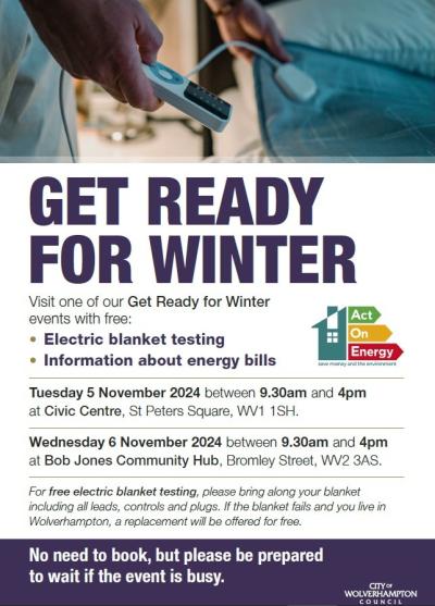 Two further events for residents to have their electric blankets tested for free and get information on energy bills are being held in the city