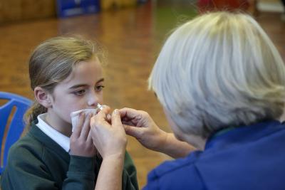 Children at Woodfield Primary School received their free flu vaccinations this week