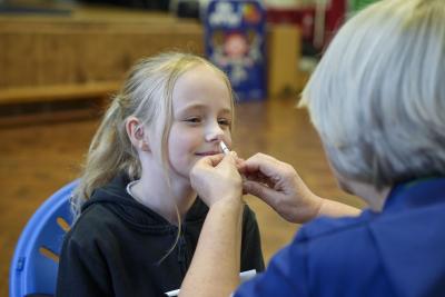 Children at Woodfield Primary School received their free flu vaccinations this week