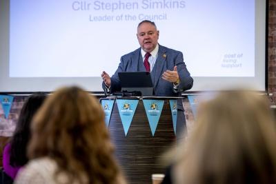 Leader of the council, Councillor Stephen Simkins at the launch event