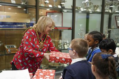 The Mayor of Wolverhampton Councillor Linda Leach hosted two Christmas parties this week to bring fun and festive cheer to more than 100 children from primary schools across the city