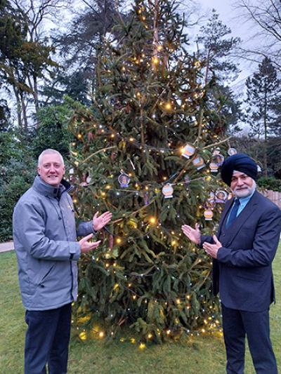 Picture shows James Elliott, deputy CEO of Compton Care with Councillor Bhupinder Gakhal, cabinet member for resident services at City of Wolverhampton Council