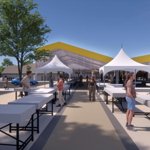 A computer generated image of what the improved Bilston Outdoor Market could look like