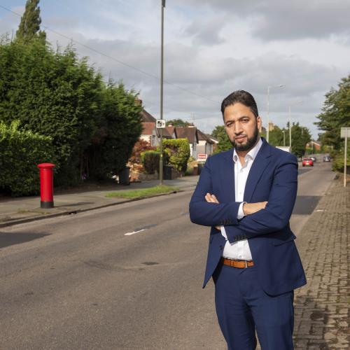 Councillor Qaiser Azeem, City of Wolverhampton Council cabinet member for transport and green city in Penn Road