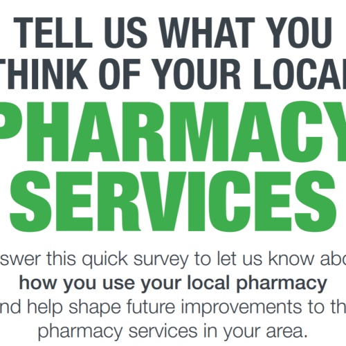 There is still time for people to share their thoughts about the services available through their local pharmacies by completing a short survey