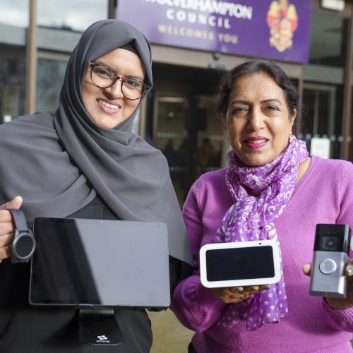 From left to right, Councillor Obaida Ahmed, City of Wolverhampton Council’s Cabinet Member for Digital and Community with Councillor Jasbir Jaspal, Cabinet Member for Adults and Wellbeing